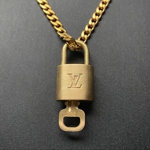 Louis Vuitton Lock & Key and Gold Necklace